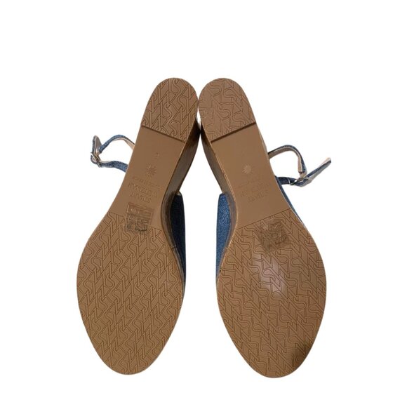 Stuart Weitzman Denim Sandals 8 - Picture 5 of 5